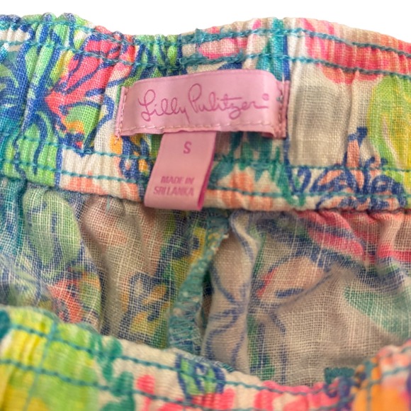 Lilly Pulitzer Aiden Surf Gypsea Pull-On Linen‎ Drawstring Pants Size S - Picture 4 of 14